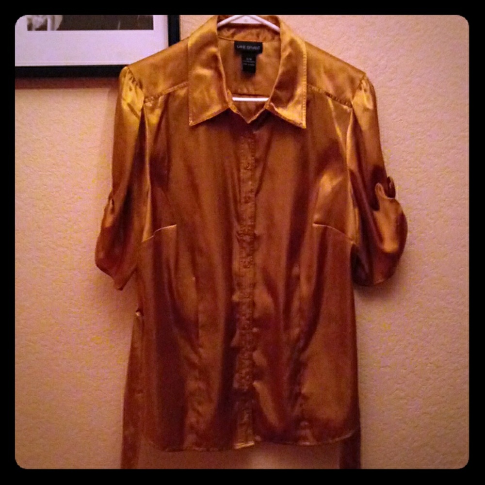 Lane Bryant Plus Size Gold Blouse